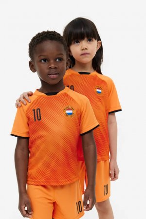 Футболка с принтом , оранжевый H&M