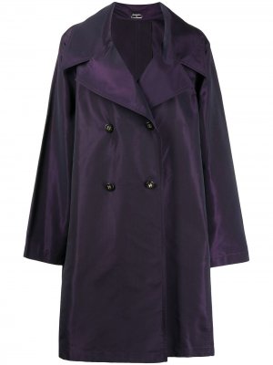 Шелковое пальто 1990-х годов Chanel Pre-Owned. Цвет: фиолетовый