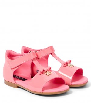 Лакированные сандалии с логотипом , розовый Dolce&Gabbana
