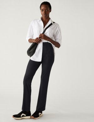 Расклешенные брюки из джерси , черный Marks & Spencer