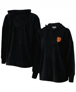 Женский черный пуловер с капюшоном San Francisco Giants End Line , Touch