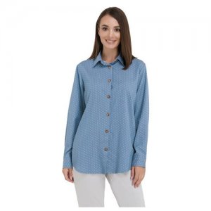 Рубашка , размер 48, синий LIOLI. Цвет: голубой