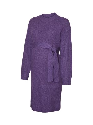 Простое трикотажное платье для беременных Svala , фиолетовый меланж Mamalicious