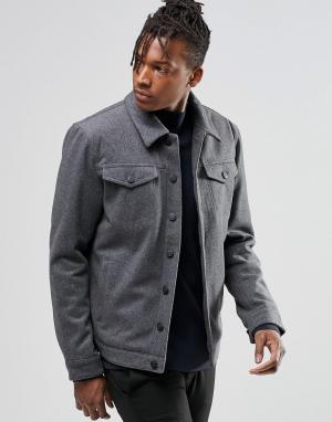 Шерстяная куртка ADPT. Цвет: серый