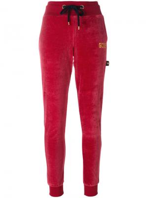 Спортивные брюки на шнурке Gcds. Цвет: красный