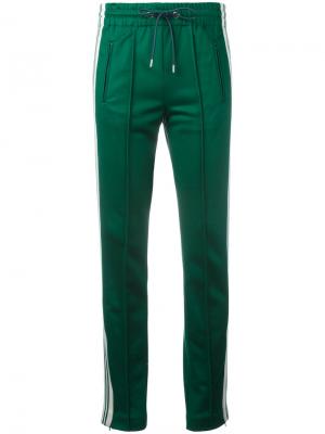 Спортивные брюки с полосками сбоку Dondup. Цвет: зелёный