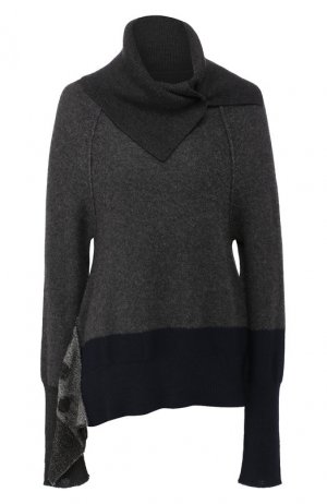 Шерстяной свитер Y`s. Цвет: серый