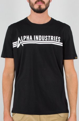 Футболка , черно-белая Alpha Industries