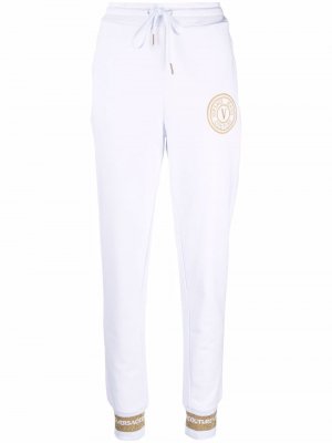 Logo-embroidered track pants Versace Jeans Couture. Цвет: белый