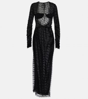 Кружевное платье макси , черный Alessandra Rich