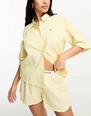Желтая пижама с короткими рукавами Tommy Hilfiger