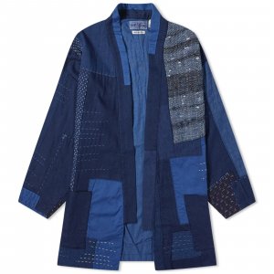Куртка Patchwork Hand Stitched Haori, индиго Blue Japan