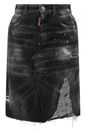 Джинсовая юбка Dsquared2. Цвет: серый