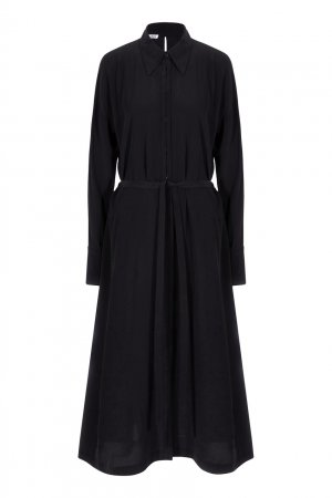 Черное платье-рубашка Acne Studios. Цвет: черный