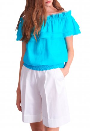 Блуза LUISA SPAGNOLI. Цвет: голубой