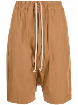 Спортивные шорты Pod с низким шаговым швом Rick Owens. Цвет: коричневый