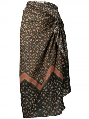 Floral-print wrap skirt Ulla Johnson. Цвет: коричневый