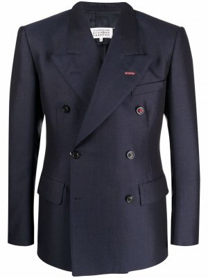Двубортный пиджак Maison Margiela. Цвет: черный
