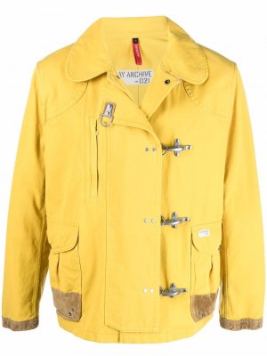 Lightweight suede-detail jacket Fay. Цвет: желтый
