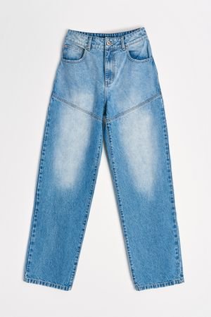 Широкие джинсы с потертостями LOVE REPUBLIC