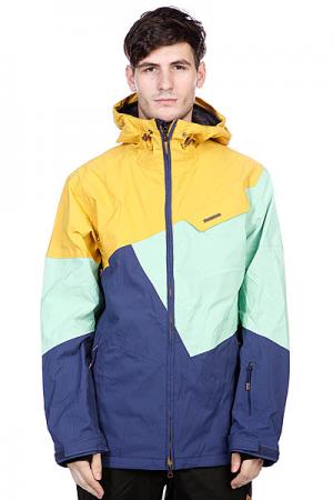 Куртка Snow Jacket Gates Men Navy Zimtstern. Цвет: желтый,зеленый,синий