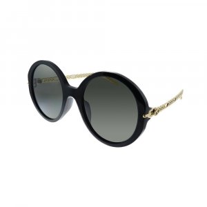GG 0726S 005 Женские круглые солнцезащитные очки черные Gucci