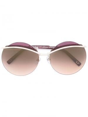 Солнцезащитные очки с круглой оправой Marc Jacobs. Цвет: розовый и фиолетовый