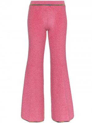 Расклешенные брюки с заниженной посадкой Missoni. Цвет: розовый