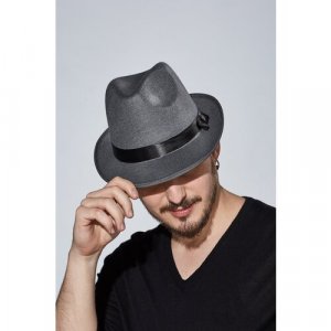 Шляпа, размер 56/59, серый Nothing but Love. Цвет: серый-черный/серый