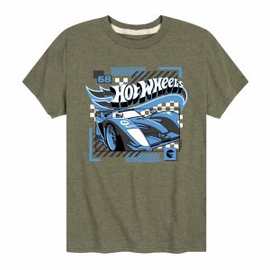 Синяя футболка с рисунком гоночного автомобиля для мальчиков 8–20 лет Hot Wheels