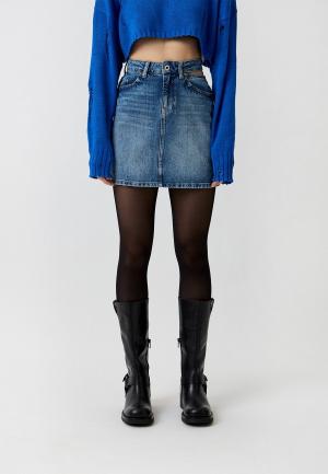 Юбка джинсовая Karl Lagerfeld Jeans. Цвет: синий