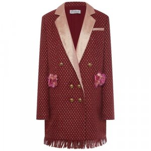 Пиджак , средней длины, подкладка, размер XS, бордовый Elmira Markes. Цвет: бордовый