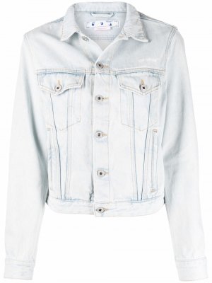 Куртка с полосками Diag Off-White. Цвет: синий