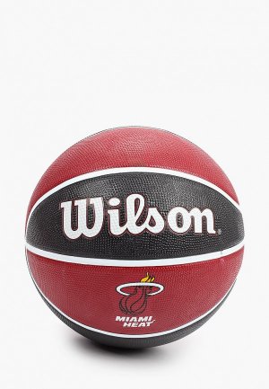 Мяч баскетбольный Wilson NBA TEAM TRIBUTE BSKT MIA HEAT. Цвет: бордовый