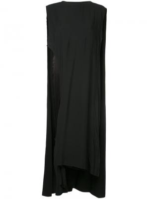 Длинное платье свободного кроя Toga. Цвет: черный