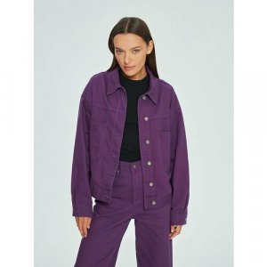Джинсовая куртка , размер L, фиолетовый Velocity. Цвет: фиолетовый