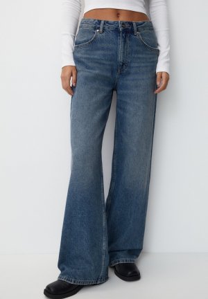 Расклешенные джинсы High Waist PULL&BEAR, цвет stone blue denim Pull&Bear