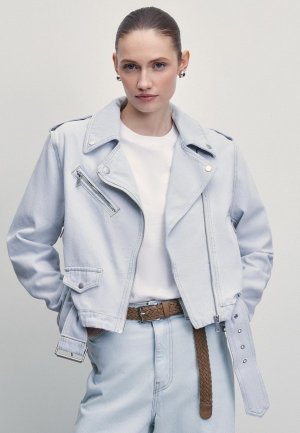 Куртка джинсовая Zarina Exclusive online. Цвет: голубой
