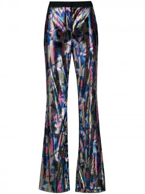 Расклешенные брюки с пайетками Emilio Pucci. Цвет: разноцветный