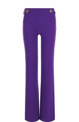 Однотонные расклешенные брюки Emilio Pucci. Цвет: фиолетовый