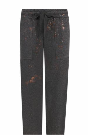 Укороченные брюки прямого кроя с эластичным поясом Deha. Цвет: серый