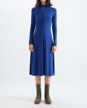 Платье с длинными рукавами и воротником Perkins , синий Loreak Mendian