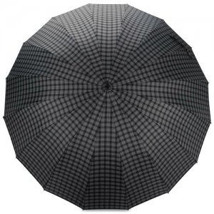 Зонт-трость , серый LeKiKO. Цвет: серый