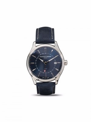 Наручные часы Classics Quartz GMT 40 мм Frédérique Constant. Цвет: синий