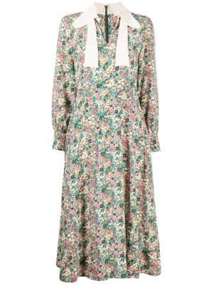 Платье миди с цветочным принтом See by Chloé. Цвет: розовый