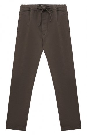 Хлопковые брюки Paolo Pecora Milano. Цвет: коричневый