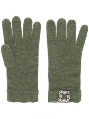 Классические перчатки Max & Moi. Цвет: зеленый