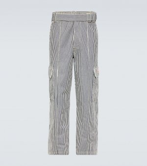 Полосатые прямые джинсы карго , черный Kenzo