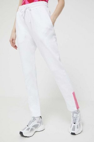 Спортивные брюки из хлопка Love Moschino, белый MOSCHINO