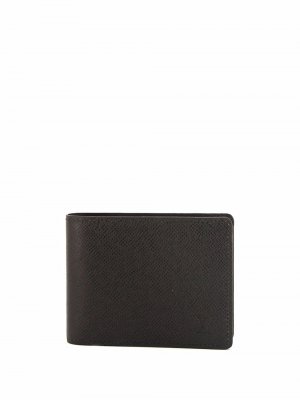 Textured bifold wallet Louis Vuitton. Цвет: черный